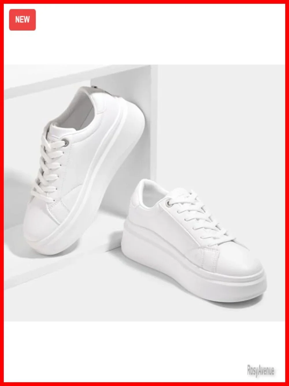 Platform Fashion Sneakers Thick Sole Lace-Up Casual Shoes